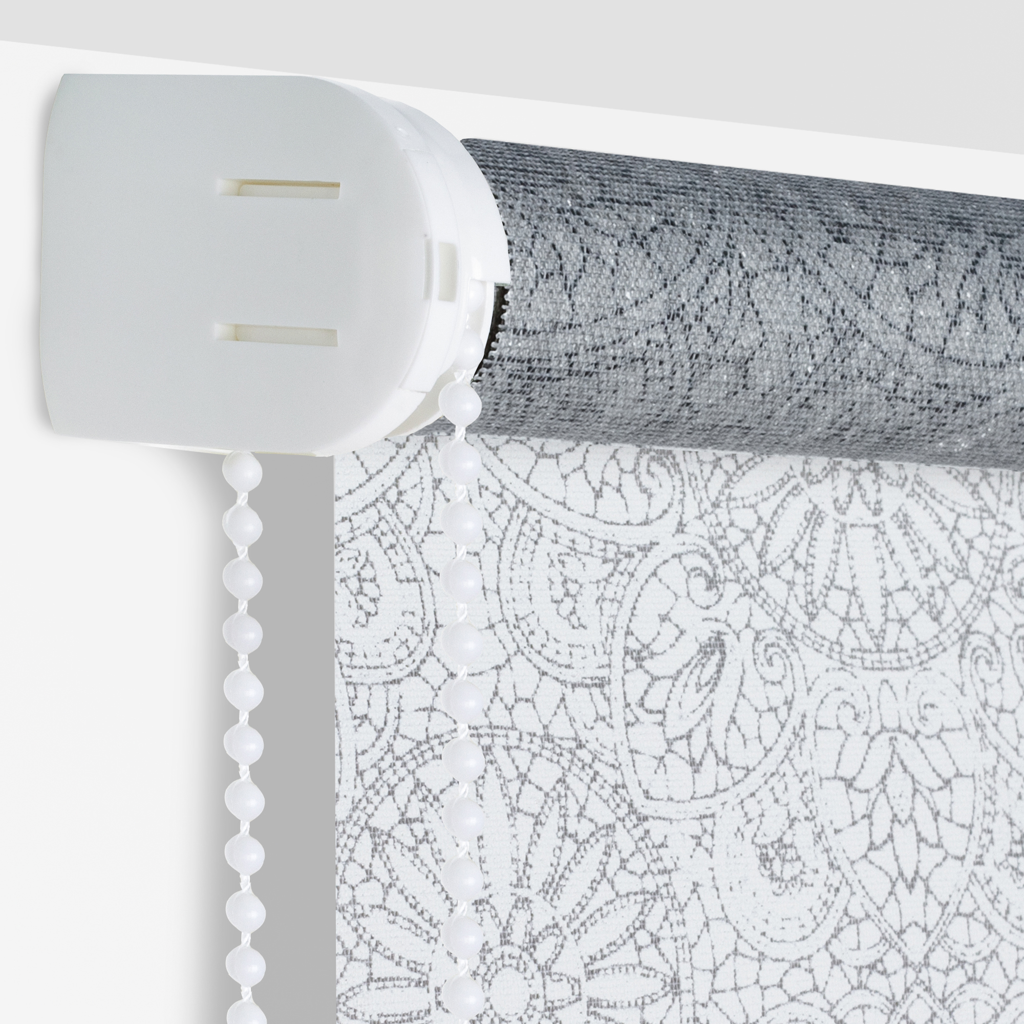 Рулонная штора GARDEN Neo Classic серая с орнаментом 140×175 см 82934354 STLM-0038138 - Вид №1