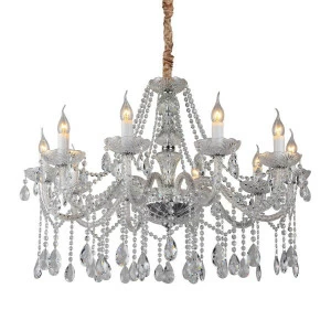 Подвесная люстра Omnilux Ladispoli OML-89003-10 прозрачная OMNILUX ДИЗАЙНЕРСКИЕ, LADISPOLI 220814 Прозрачный