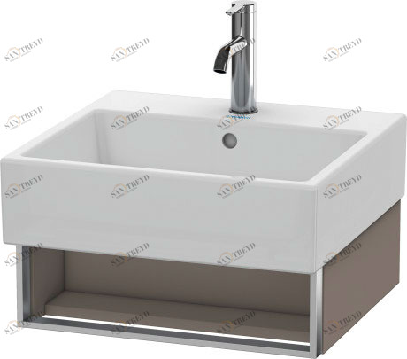 VA602404343 Тумбочка подвесная Vero Air #VA6024 484 x 431 мм Базальт матовый, декор Duravit