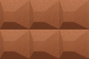 311 110 616 Пробковая 3D-плитка для стен Aztec Terracotta GRANORTE 3DForms