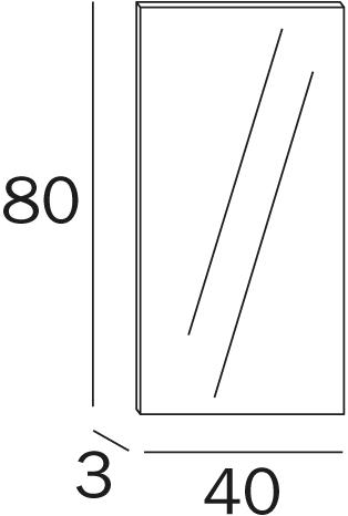 INDA® Прямоугольное настенное зеркало для ванной Touch As2460 - Вид №1