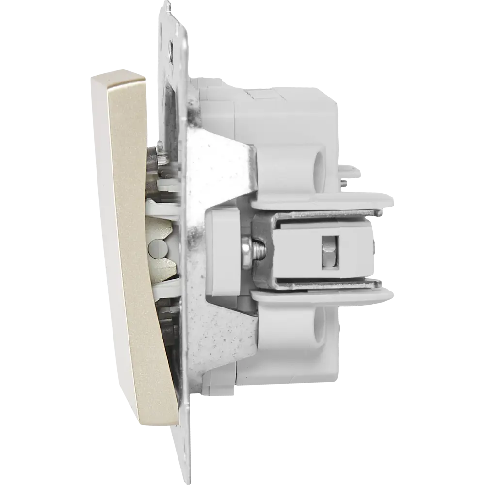 Выключатель встраиваемый Gusi Electric 1 клавиша цвет шампань Ugra STLM-2197553 - Вид №3