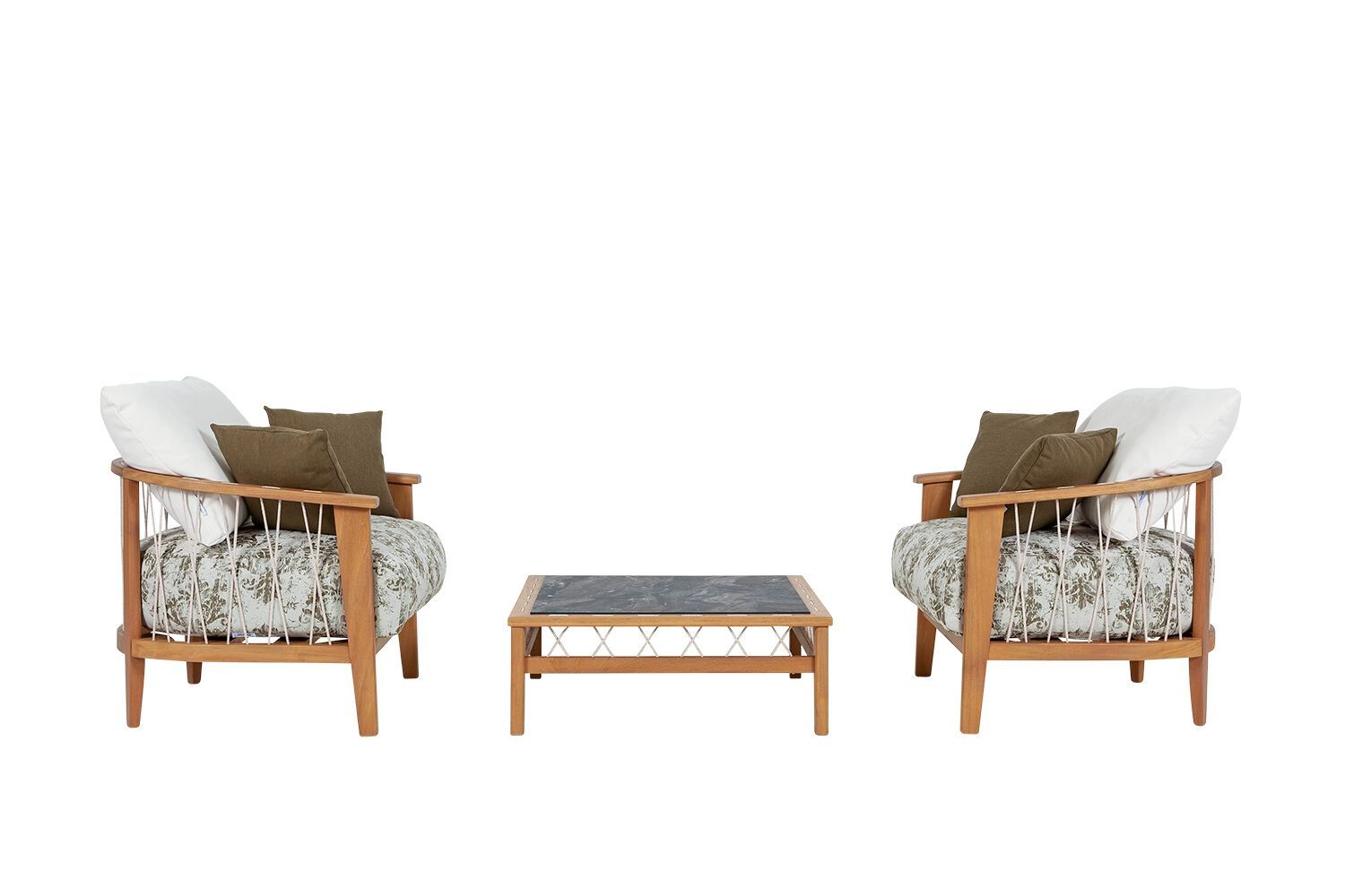 Квадратный садовый журнальный столик iroko с ламинированной столешницей Rever ARCH-00104123