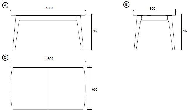 Enza Home Прямоугольный раздвижной деревянный стол Praga sun-id-1457880 - Вид №4