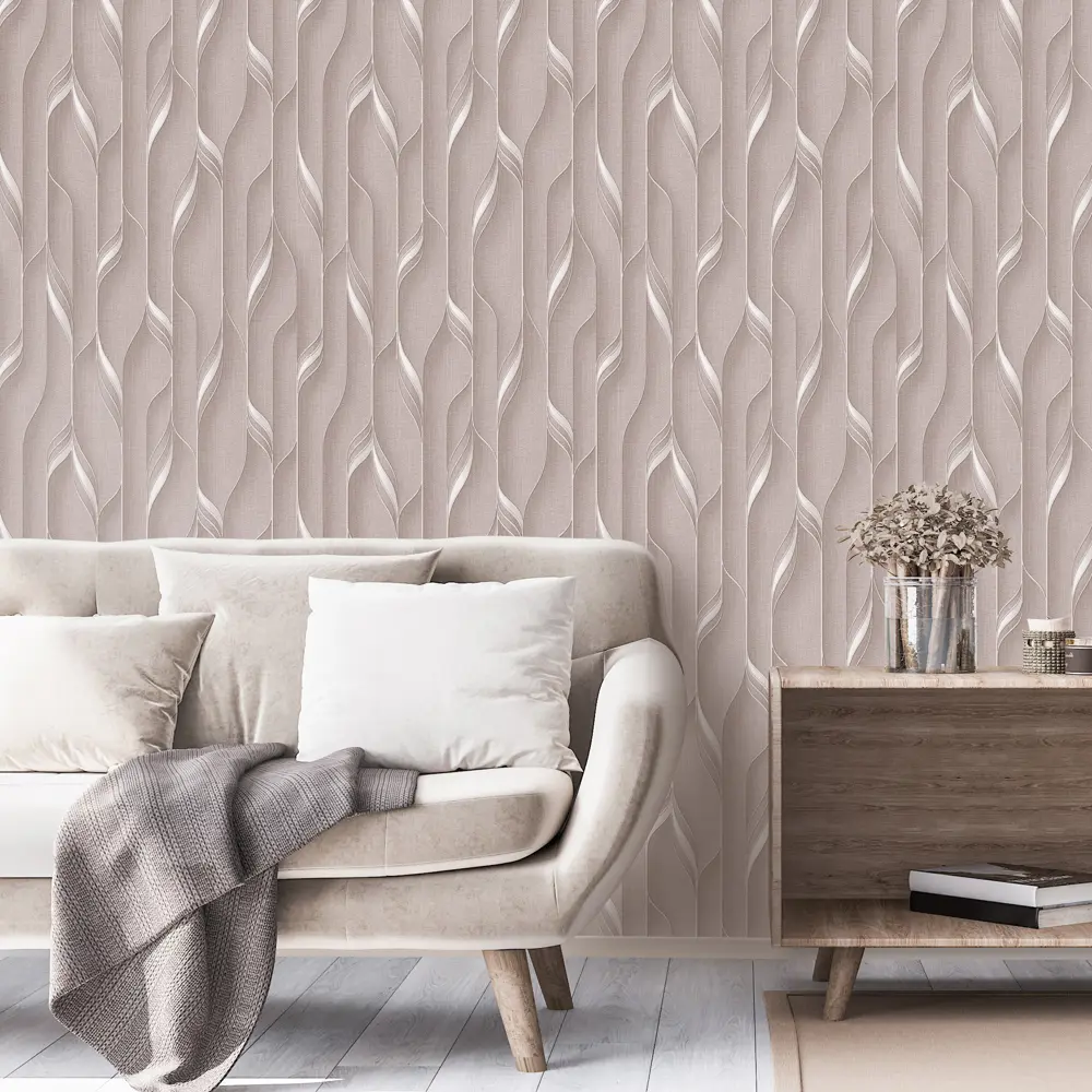 Обои флизелиновые Belvinil Анри кофейные 1.06 м 1020-62 STLM-2053259 - Вид №3