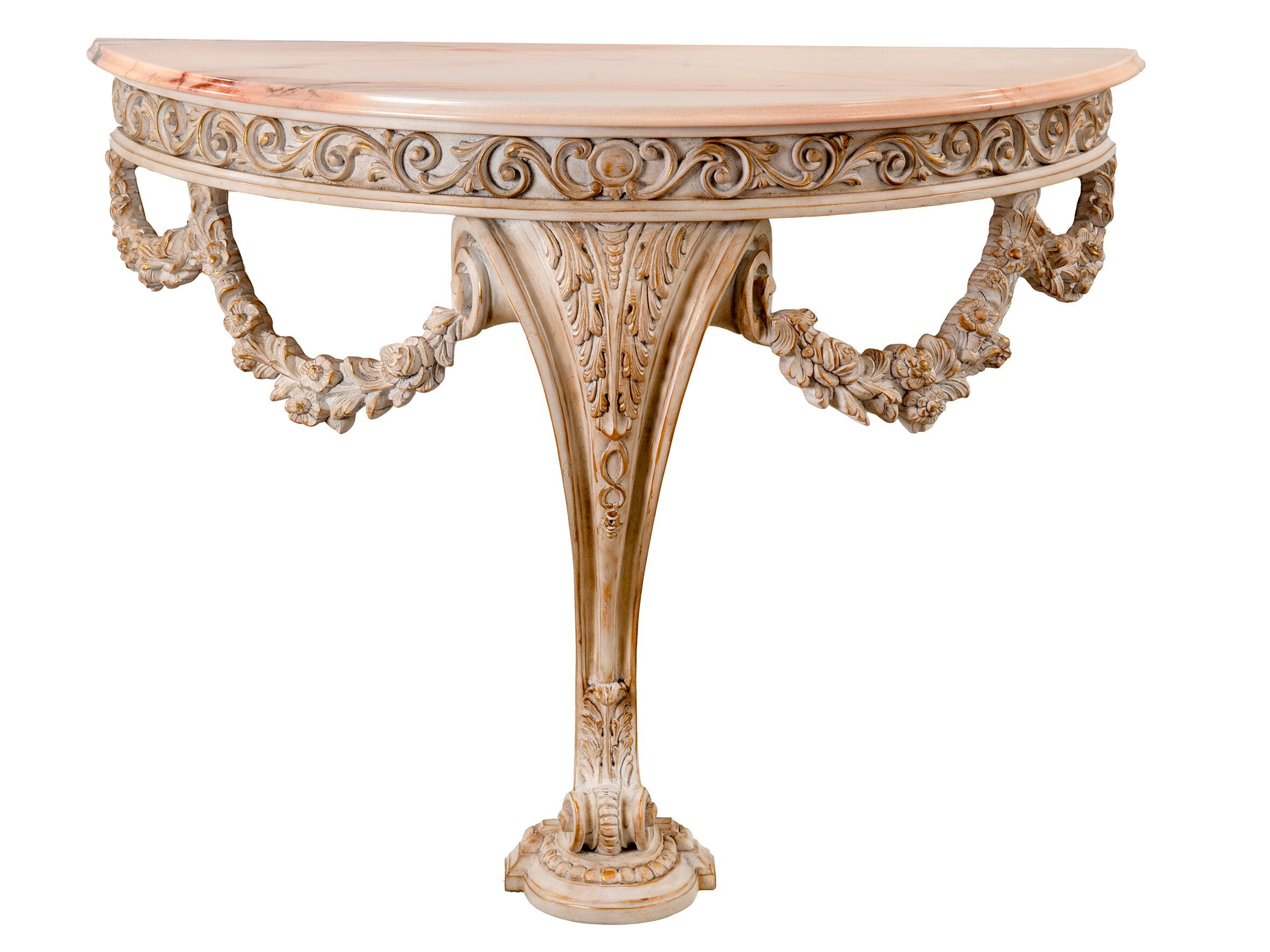 Консоль в виде полумесяца из розового мрамора Португалия Bellotti Ezio Essential Classic ARCH-00147178