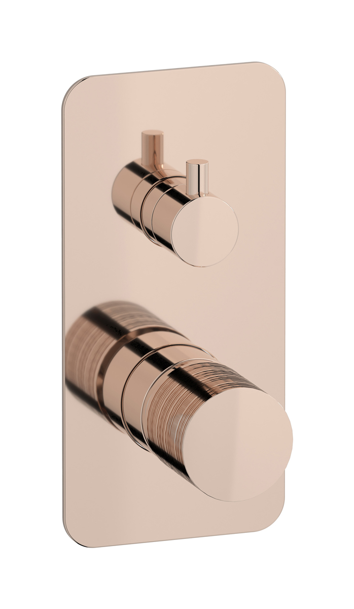 Внешние части встроенного в стену смесителя на 3 потребителя WE ARE IB vn210sr Rose Gold Vinile