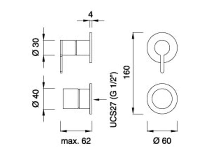 Душ в сборе с термостатическим смесителем и переключателем CEADESIGN INNOVO ARCH-00046666 - Вид №2