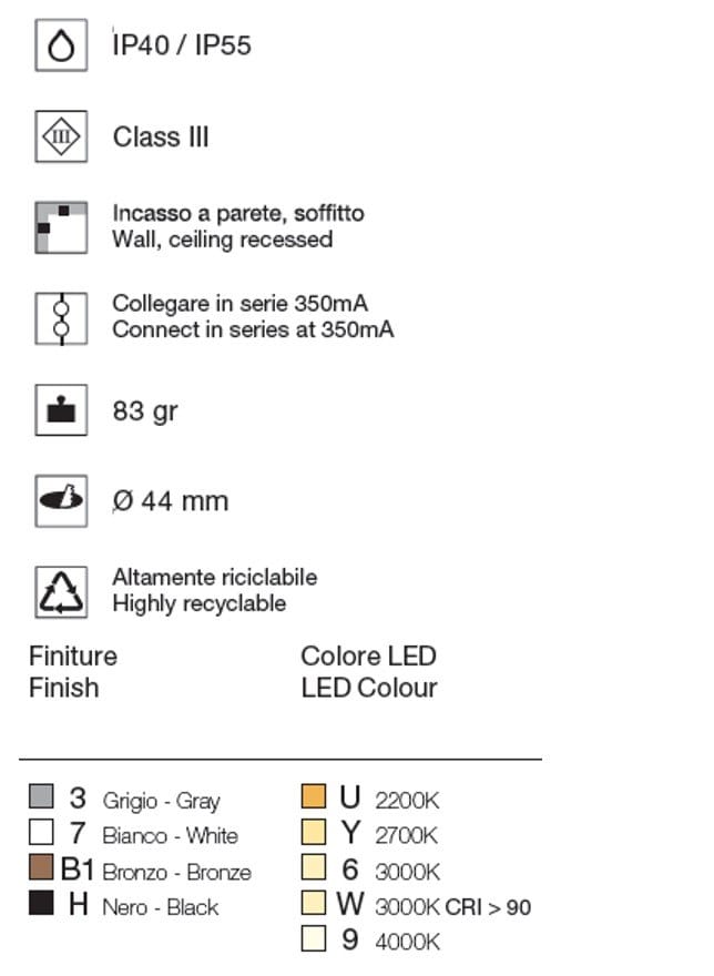 Круглый утопленный прожектор DGA STAR 3 AM ARCH-00150043 - Вид №3