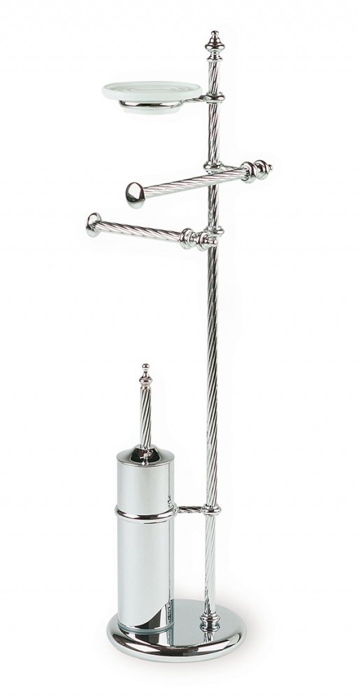 G697(08) Stil Haus Giunone, cтойка: мыльница + полотенцедержатель + бумаг + ерш, цвет хром