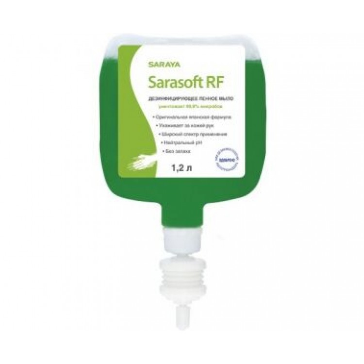 17842 SARAYA СНГ, Россия Пенное мыло в картридже Saraya SARASOFT RF для UD/MD-9000,UD/MD-1600 17842 Без запаха 1200 мл 