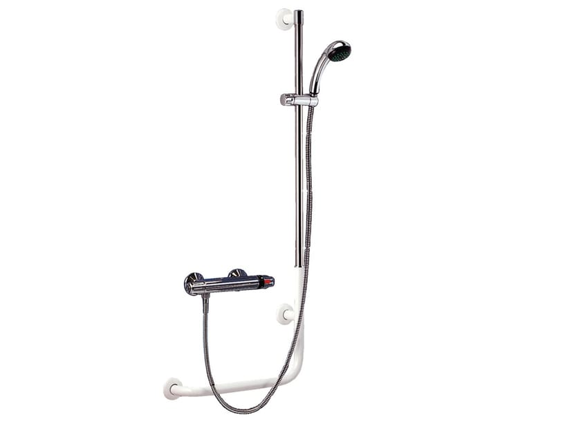Стальная угловая ручка для ванной комнаты с ручным душем Thermomat окрашенная ARCH-00049854