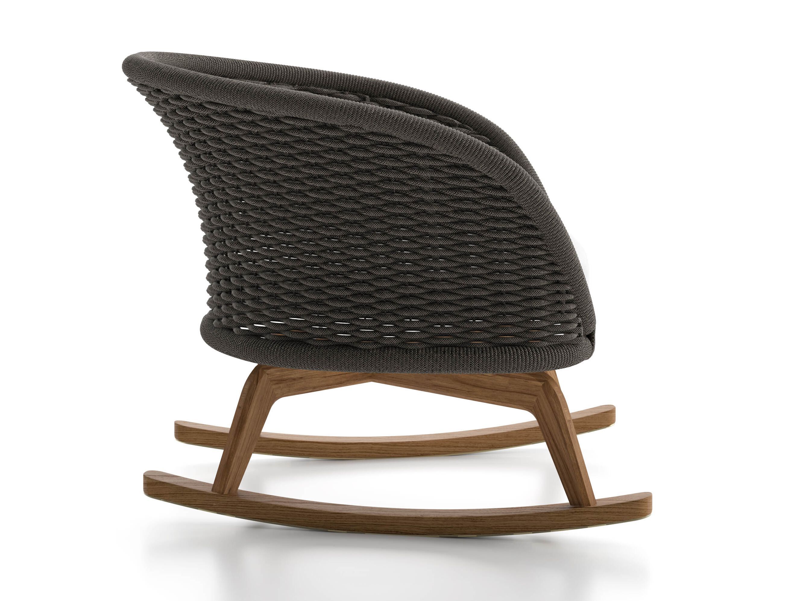 Кресло-качалка из тикового дерева и акриловой ткани Atmosphera Ludo ARCH-00051685 - Вид №1