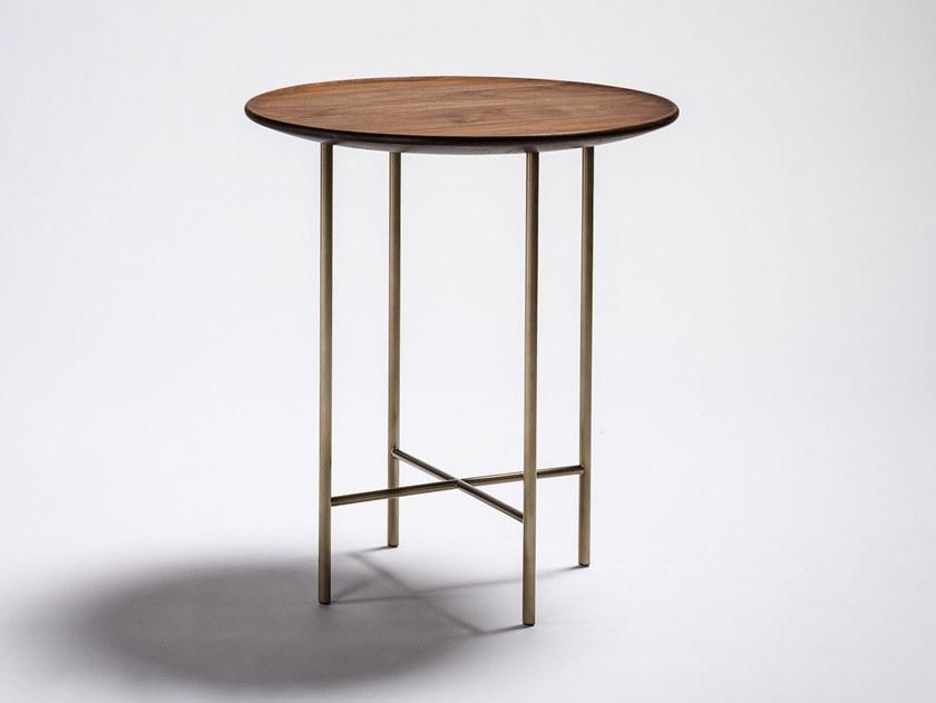 Ritzwell & Co. Круглый журнальный столик из стали и дерева Jk Jk1937  - Вид №1