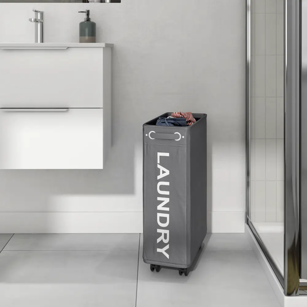 Корзина для белья Sensea Hamper 40 л цвет темно-серый STLM-2084329 - Вид №9