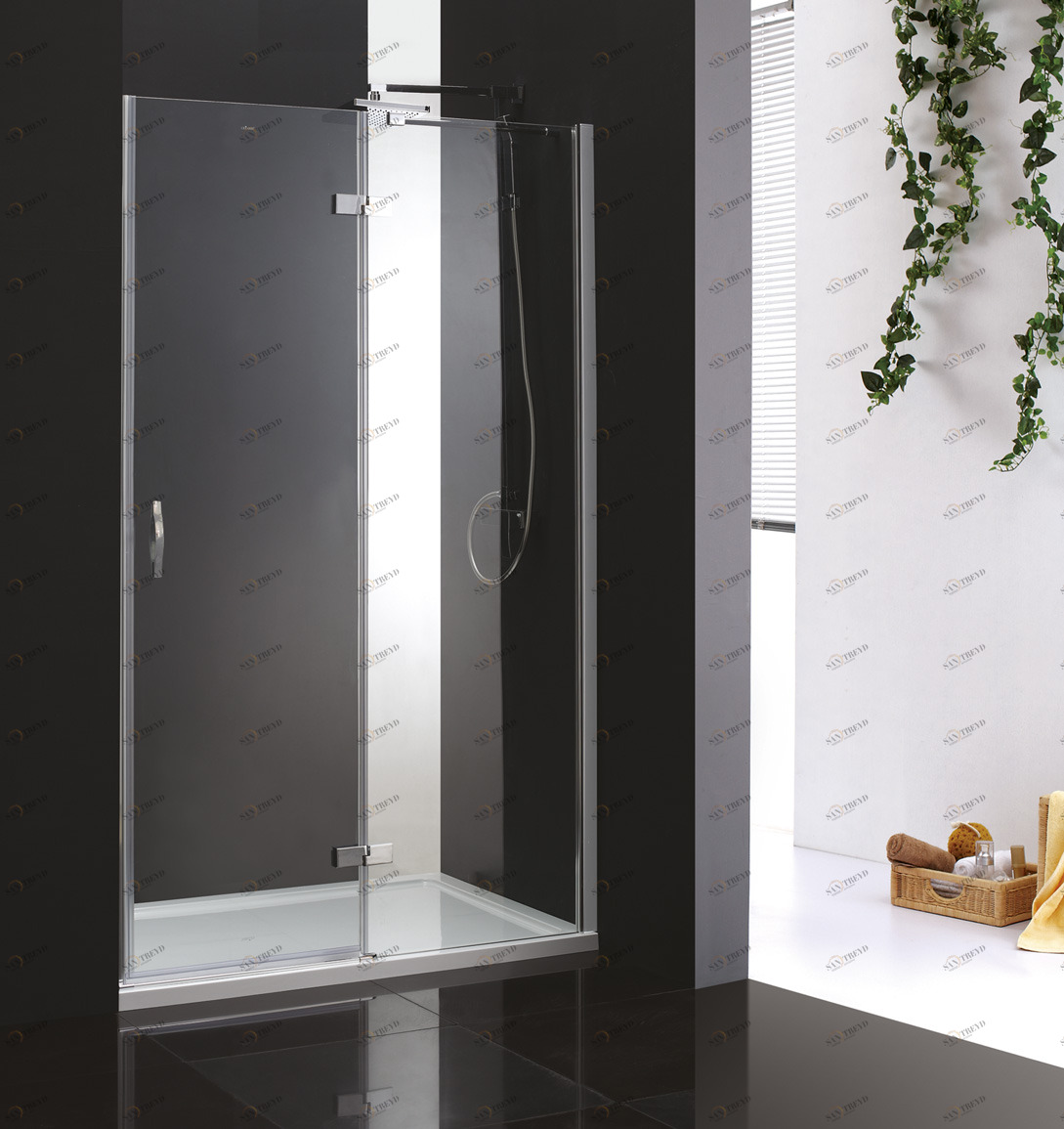 Душевая дверь в нишу CEZARES BERGAMO-W-B-12-100-C-Cr-L