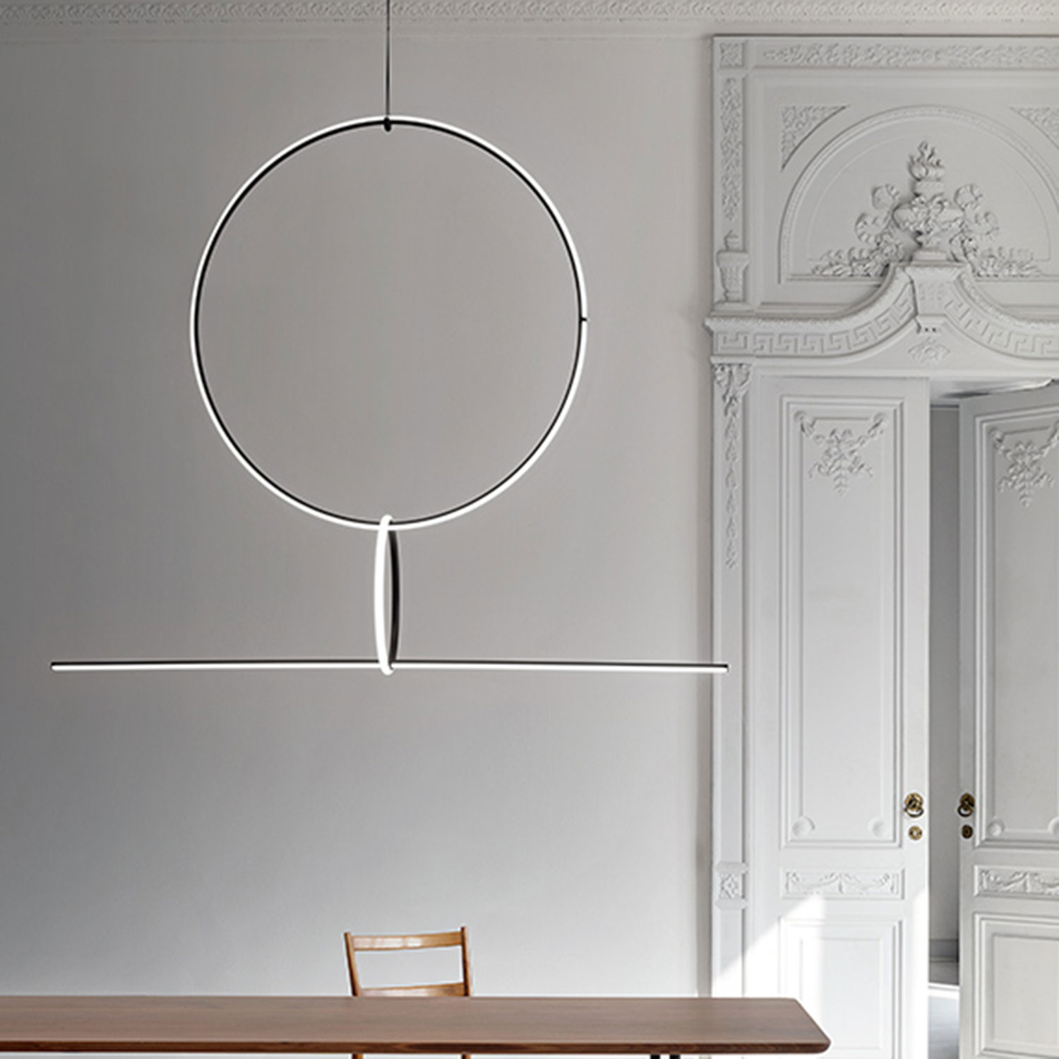 Flos ARRANGEMENTS LINE F0401030 черный подвесной светильник 116914 - Вид №2