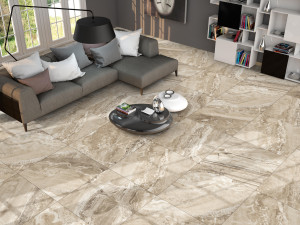 90762440 Керамогранит CR108 60х60см 1.44 м² цвет коричнево-белый Remate STLM-0372554 PRIMAVERA
