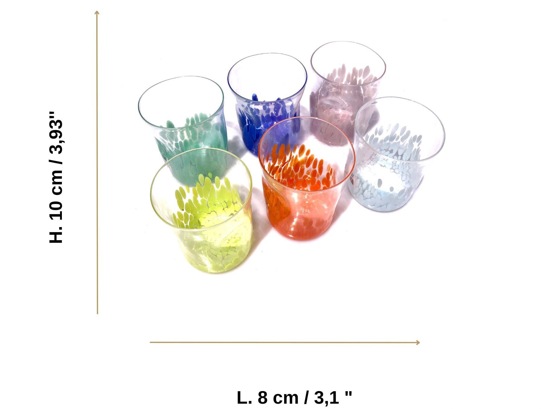 Набор из шести стаканов из муранского стекла ручной работы YourMurano готы ARCH-00107307 - Вид №9