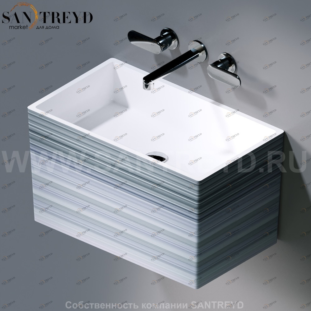 L111.431 Подвесная раковина настенная овальная A. e T. Italia TOWER серая AeT ITALIA