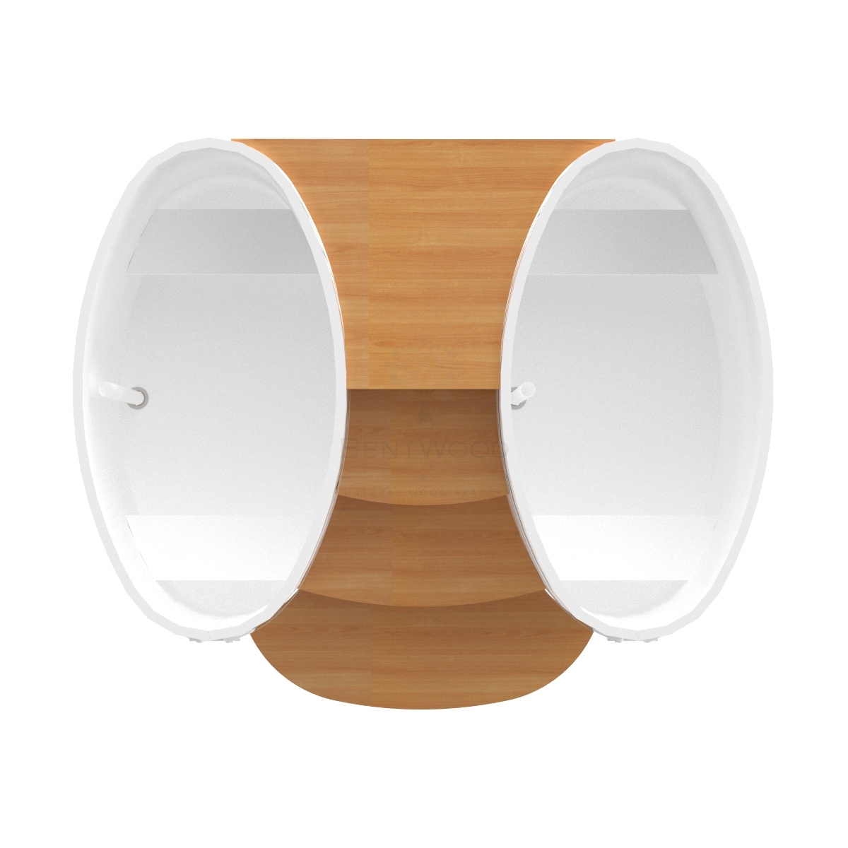 2067 Подиум на 2 купели 0,69х1,31 лиственница натуральная Alyarus  - Вид №2