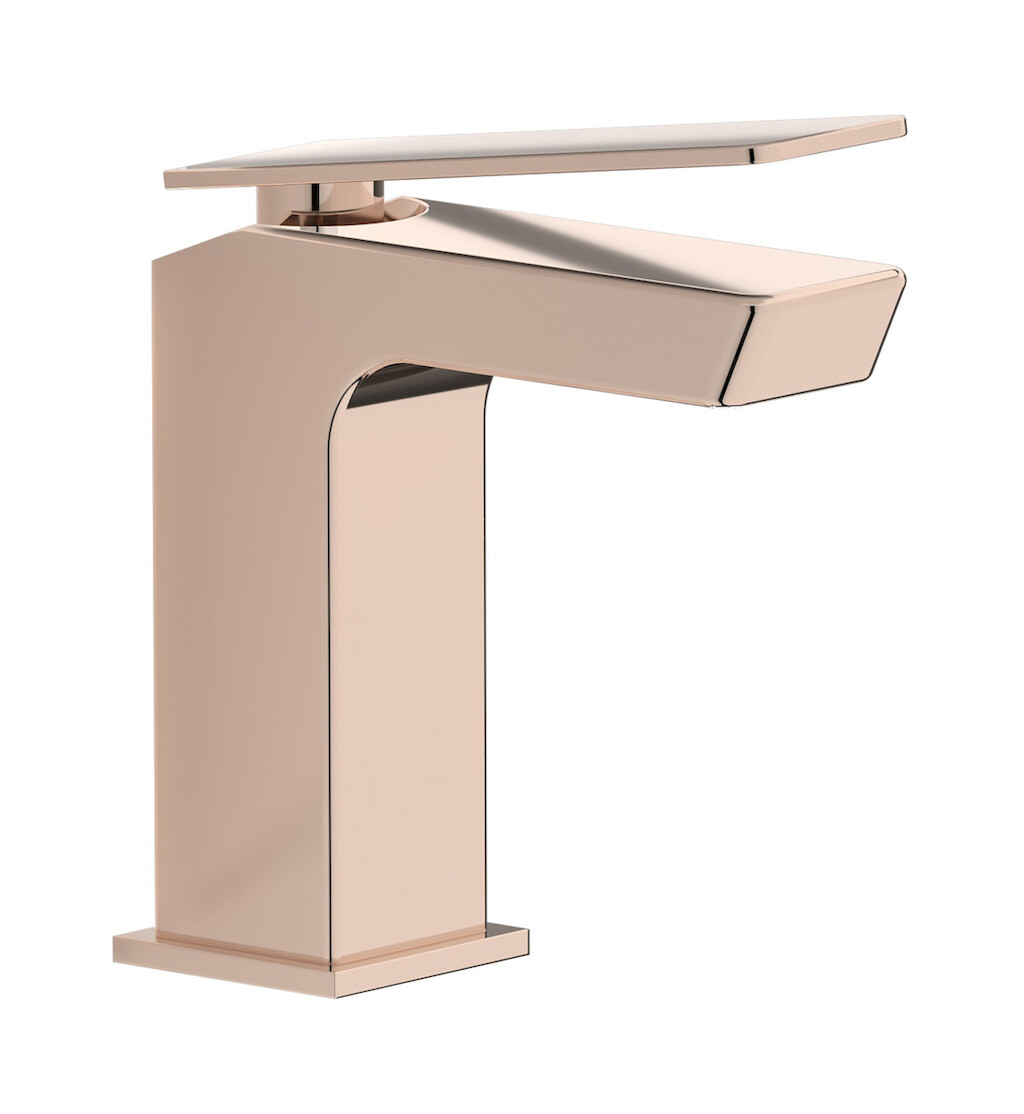 Минисмеситель для раковины на 1 отверстие в комплекте с донным клапаном WE ARE IB k3201rs Rose Gold K3