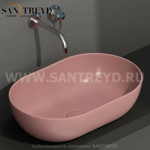 B6O54FR Накладная раковина на столешницу  овальная Ceramica Globo T-EDGE