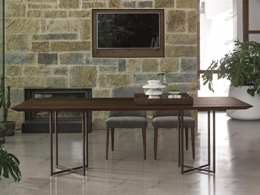 Dall'Agnese Прямоугольный деревянный стол Slash sun-id-1513048