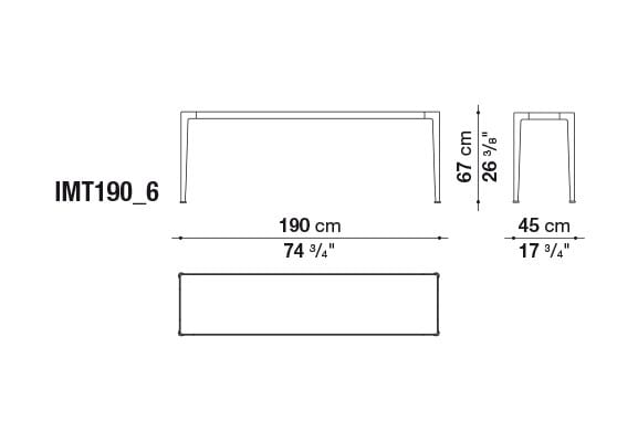 Прямоугольная консоль B&B Italia закрытый мирт ARCH-00122549 - Вид №2