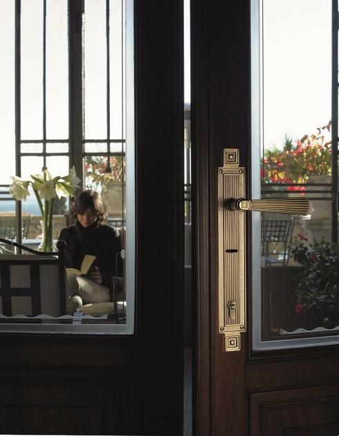 LINEA CALI' Ручка двери из хромированной латуни с замком на пластине Opera sun-id-1371276 - Вид №1