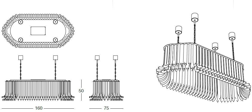 Longhi Хрустальный подвесной светильник Loveluxe 2015 – regency collection Z 223 - Вид №4