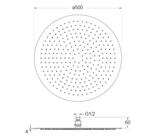 Потолочная душевая головка с системой защиты от накипи CRISTINA Rubinetterie душевые головки и рычаги-Shower &amp ARCH-00091961 - Вид №1