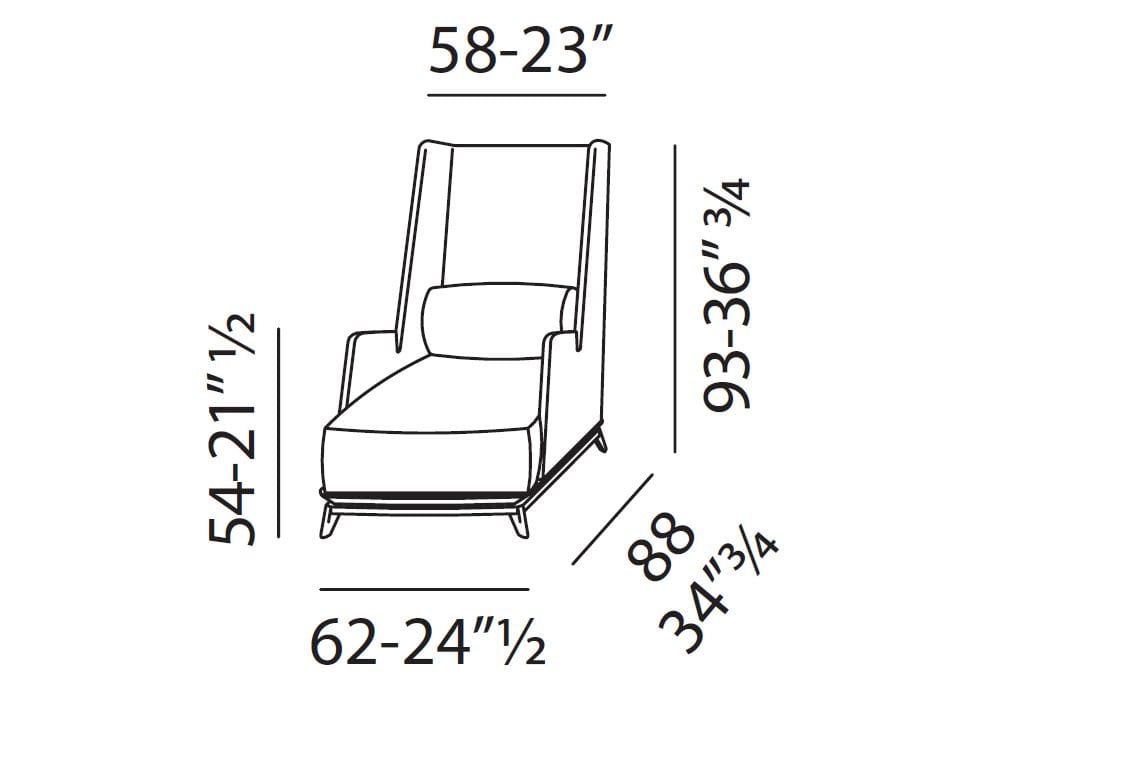 Кожаное или тканевое кресло с подлокотниками Vibieffe 430 работа ARCH-00055478 - Вид №2