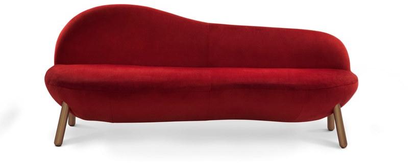 Scarlet Splendour 3-х местный бархатный диван Cirrus sun-id-1441874 - Вид №2