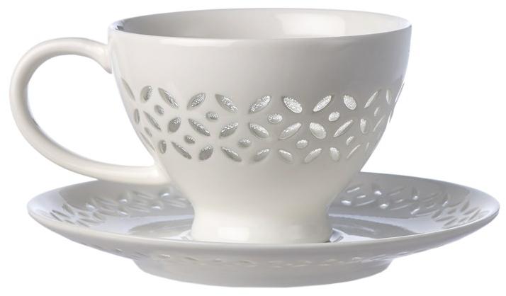 Pols Potten Набор фарфоровых чашек с блюдцем Pierced 230-400-470  - Вид №4
