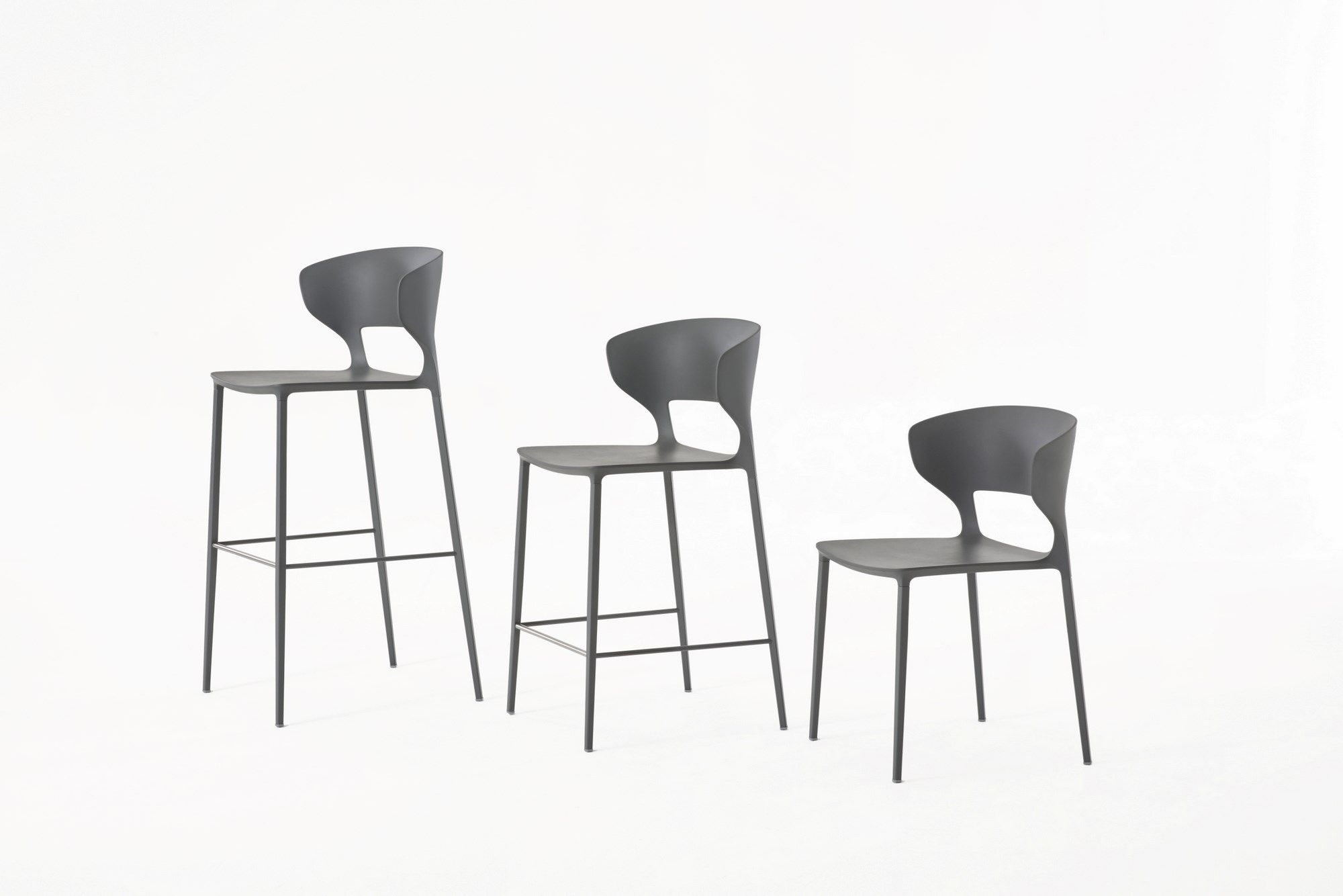 Полиуретановый высокий стул с подставкой для ног Desalto Koki ARCH-00146703 - Вид №7