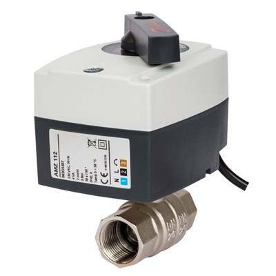 Danfoss Клапаны двухпозиционные шаровые с электроприводом AMZ 112 — проходной, AMZ 113 — трехходовой AMZ 112 кран шар 2х поз Ду20 э/п 24В 082G5401 