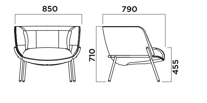 Тканевое кресло с подлокотниками Infiniti Bombom ARCH-00086299 - Вид №11