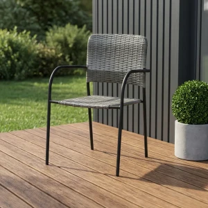 Кресло садовое Zena 61x57x85 см пластик серый