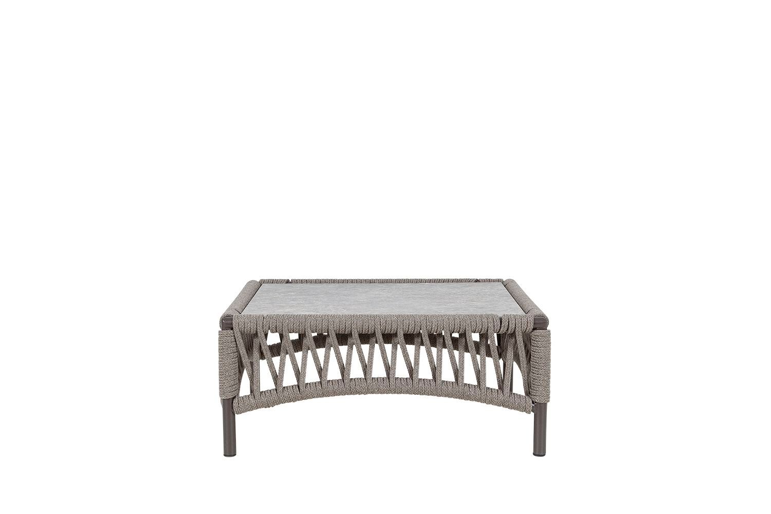 Квадратный садовый столик с металлическим основанием и веревкой Rever Канны ARCH-00049345