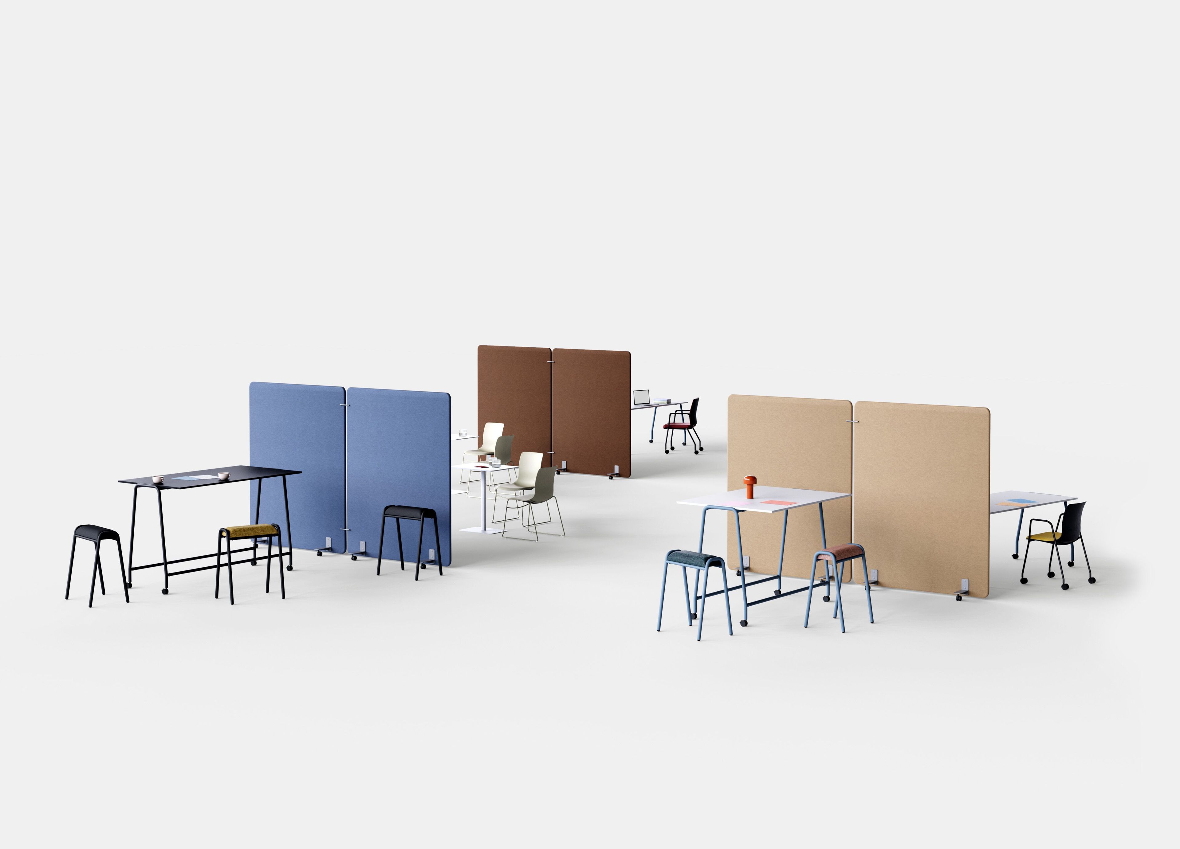 Звукопоглощающая отдельно стоящая офисная перегородка на колесах IBEBI отдельно стоящая тишина ARCH-00147869 - Вид №4