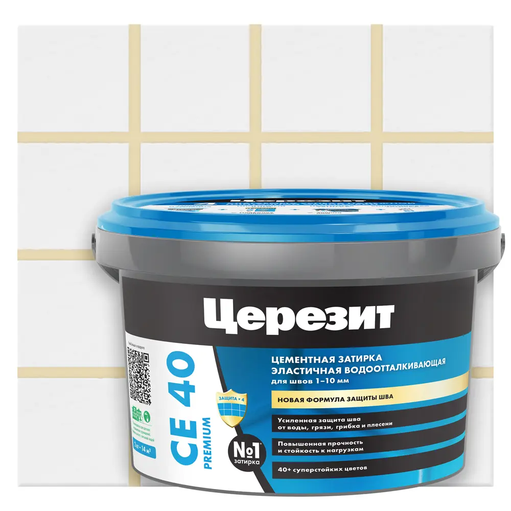 ЦЕРЕЗИТ CE 40 Premium - эластичная затирка для швов слоновая кость 2 кг 89422162 STLM-1565384