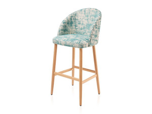 Тканевый барный стул с подставкой для ног