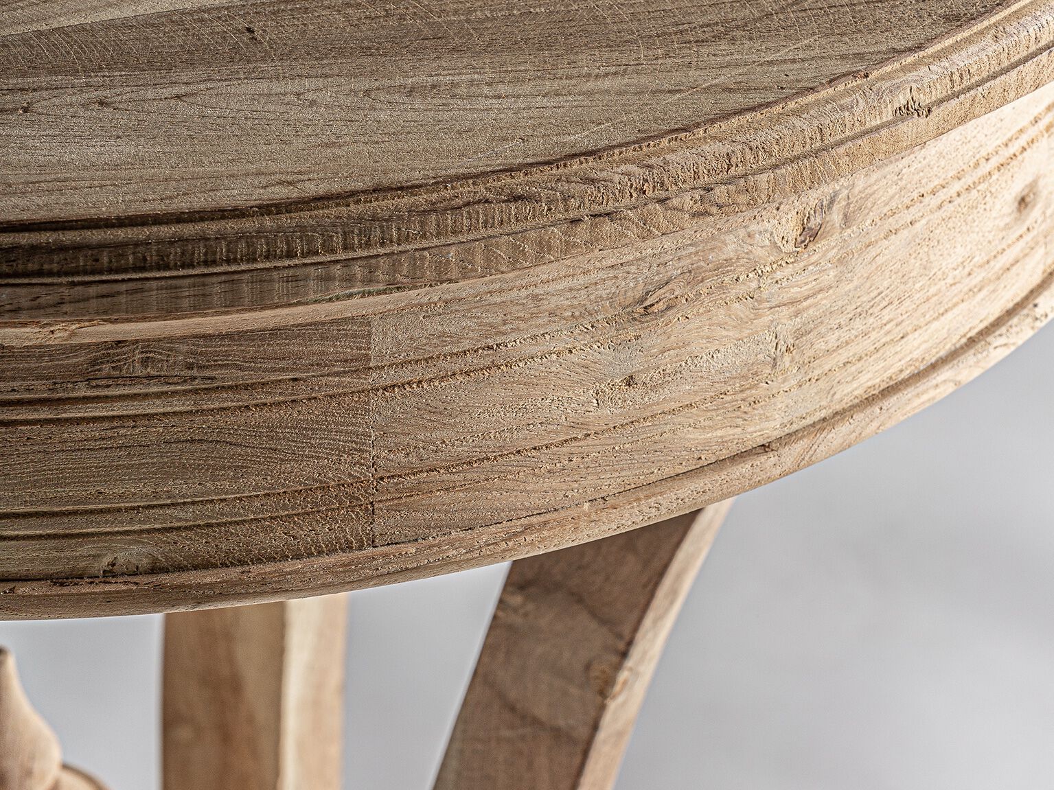 Круглый журнальный столик из манго для гостиной Vical Home VOUXELL ARCH-00020297 - Вид №2