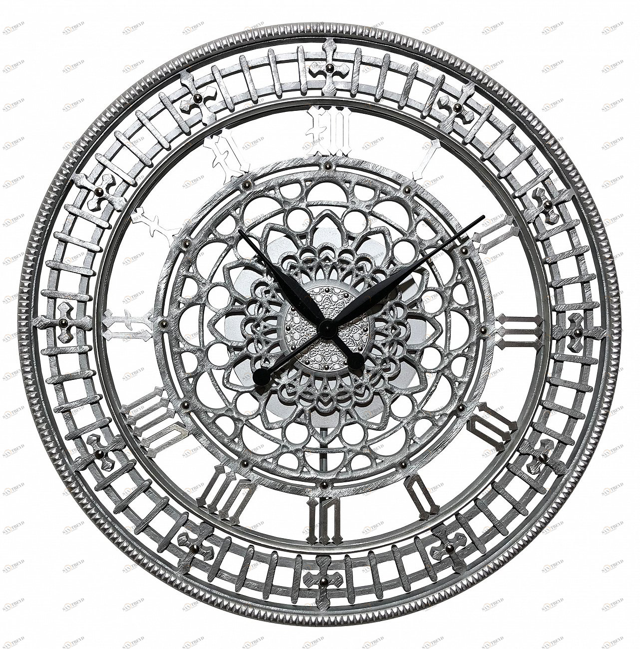 Часы настенные круглые серебро Tower IN SHAPE TOWER 00-3860082 Серебро