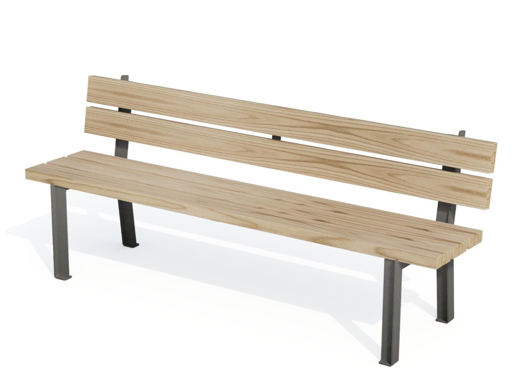 Деревянная скамья со спинкой Studio Città парк ARCH-00064633 - Вид №1