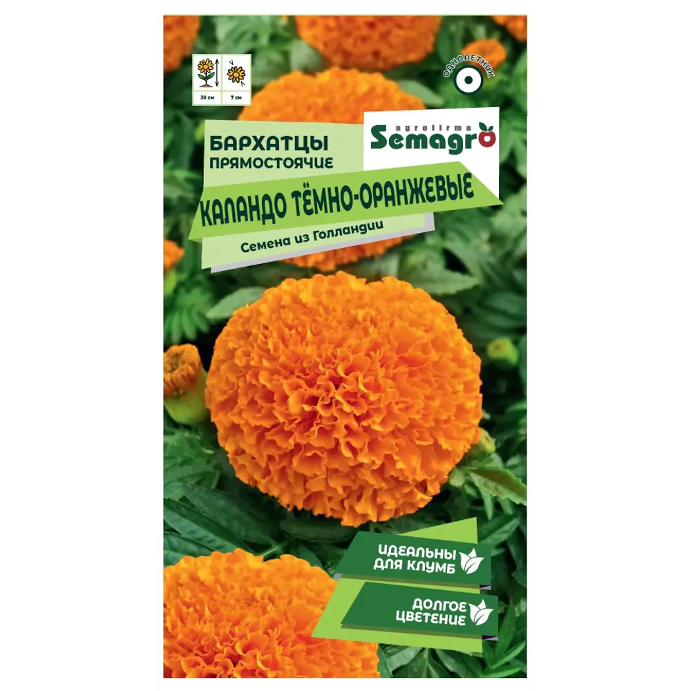 Семена цветов бархатцы Каландо темно-оранжевый 89403772 STLM-2035100 Santreyd 