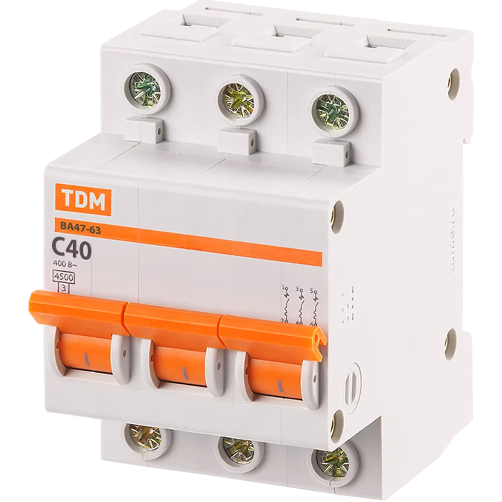 Автоматический выключатель TDM Electric 40А 3-полюсный для защиты сети 84399526 STLM-0049299