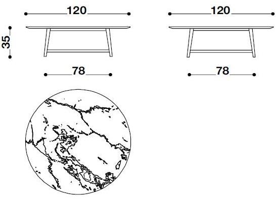 Désirée divani Круглый журнальный столик из мрамора sun-id-1468824 - Вид №4
