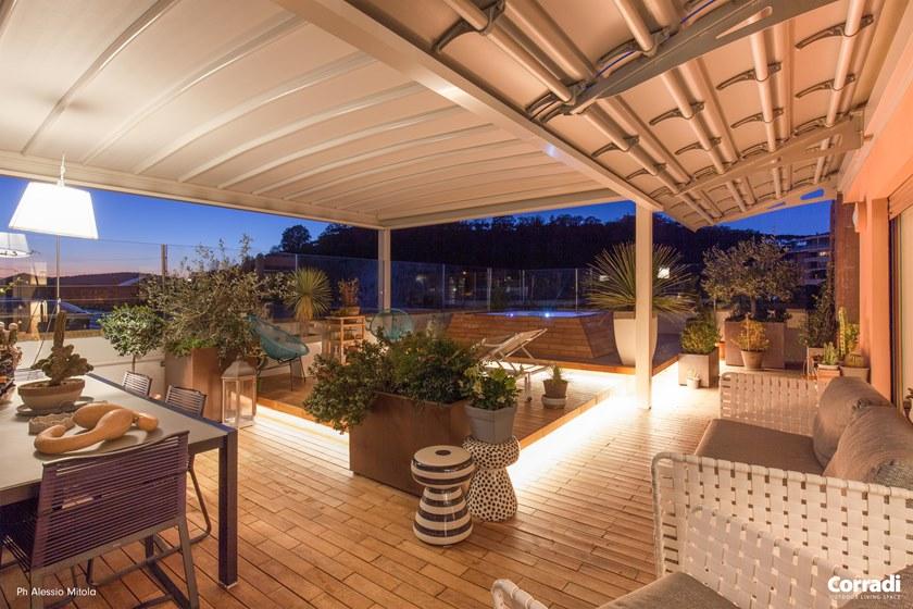 Corradi Алюминиевая пергола со сдвижной крышкой Pergotenda® sun-id-1357764 - Вид №7